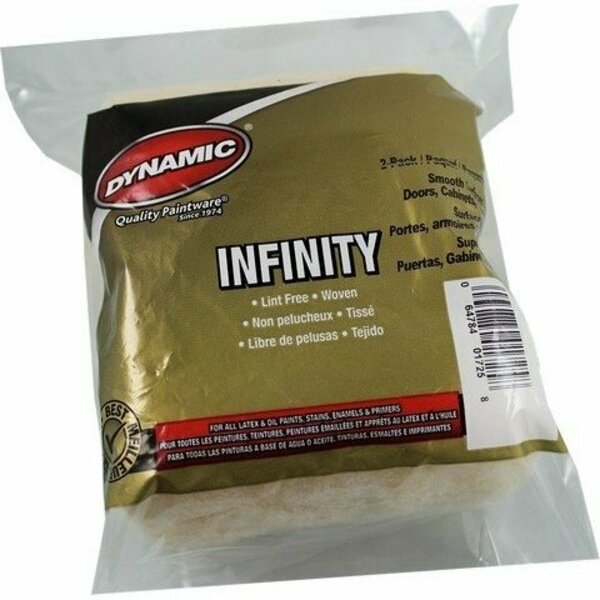 Dynamic 3 in. 75mm Infinity Lint Free 3/8 in. 10mm Nap Roller Cover, 2PK 01728